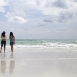 Brigitte Williams and Shannon Lee enjoying the beach at Siesta Key, Sarasota.